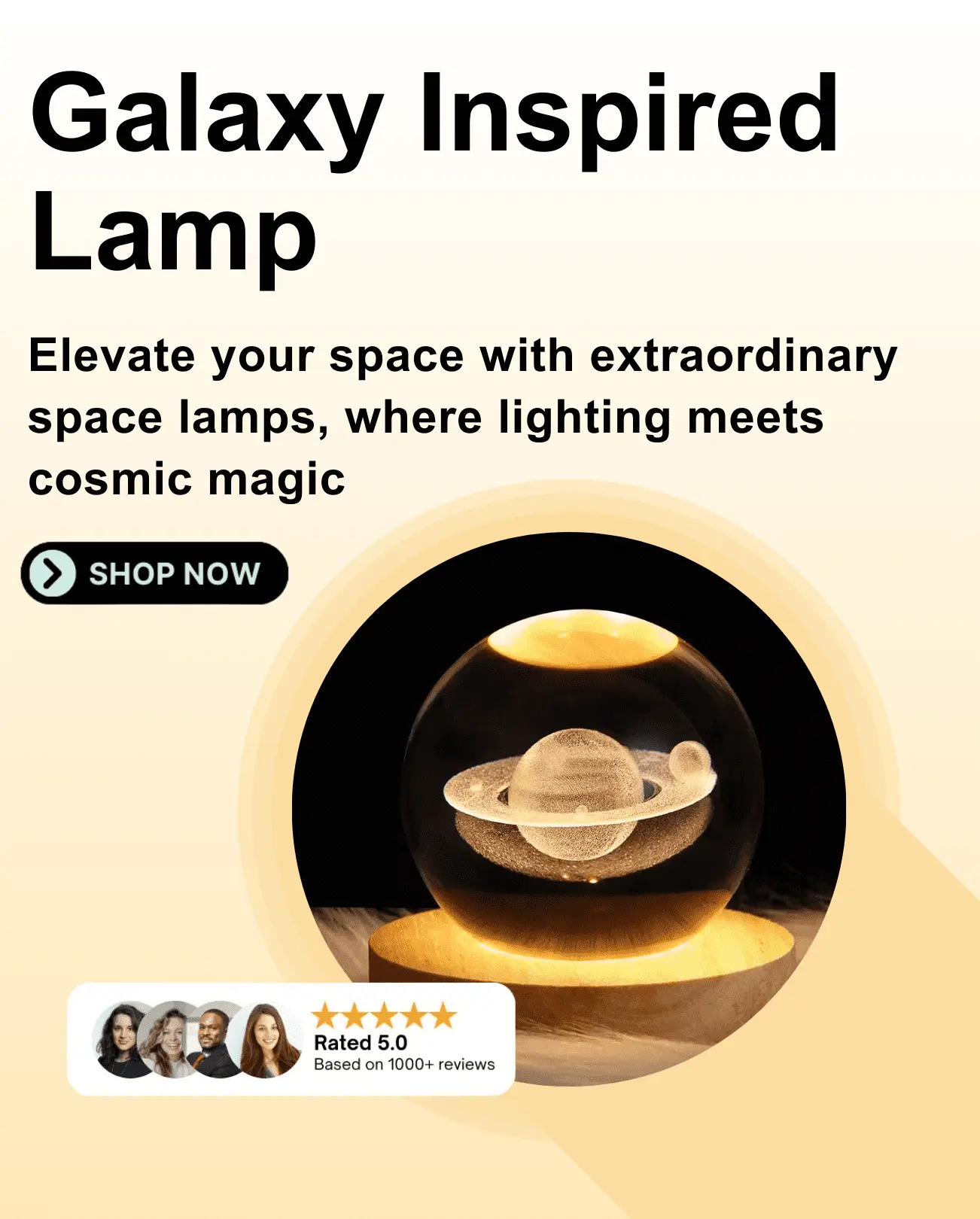 Cosmic crafts galaxy lamp